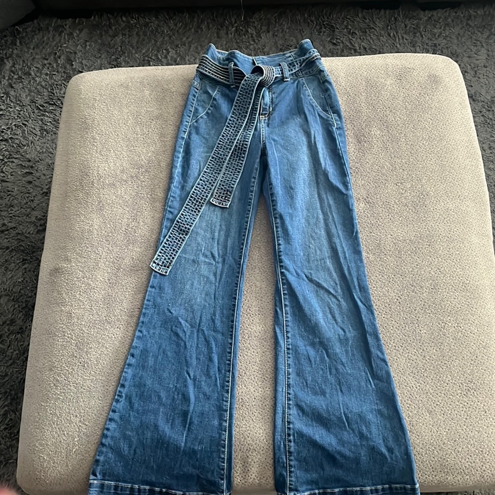 High, tie waist size 1/25 flare trousers